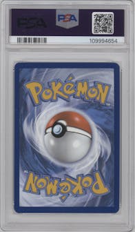 Slowpoke from the 2025 Pokemon SV set featuring a Master Ball parallel graded by PSA and given an overall grade of 9.