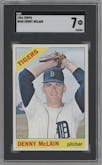 Denny McLain from the 1966 Topps set graded by SGC and given an overall grade of 7.