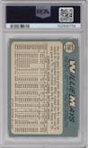 Willie Mays from the 1965 Topps set graded by PSA and given an overall grade of 5.