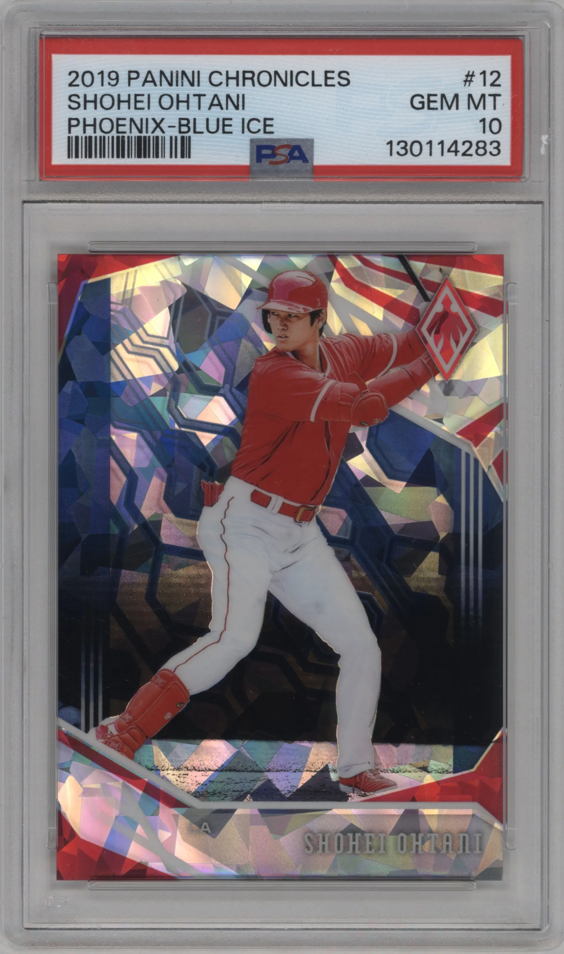 2019 Panini Chronicles Phoenix Shohei Ohtani Blue Ice #12 PSA 10