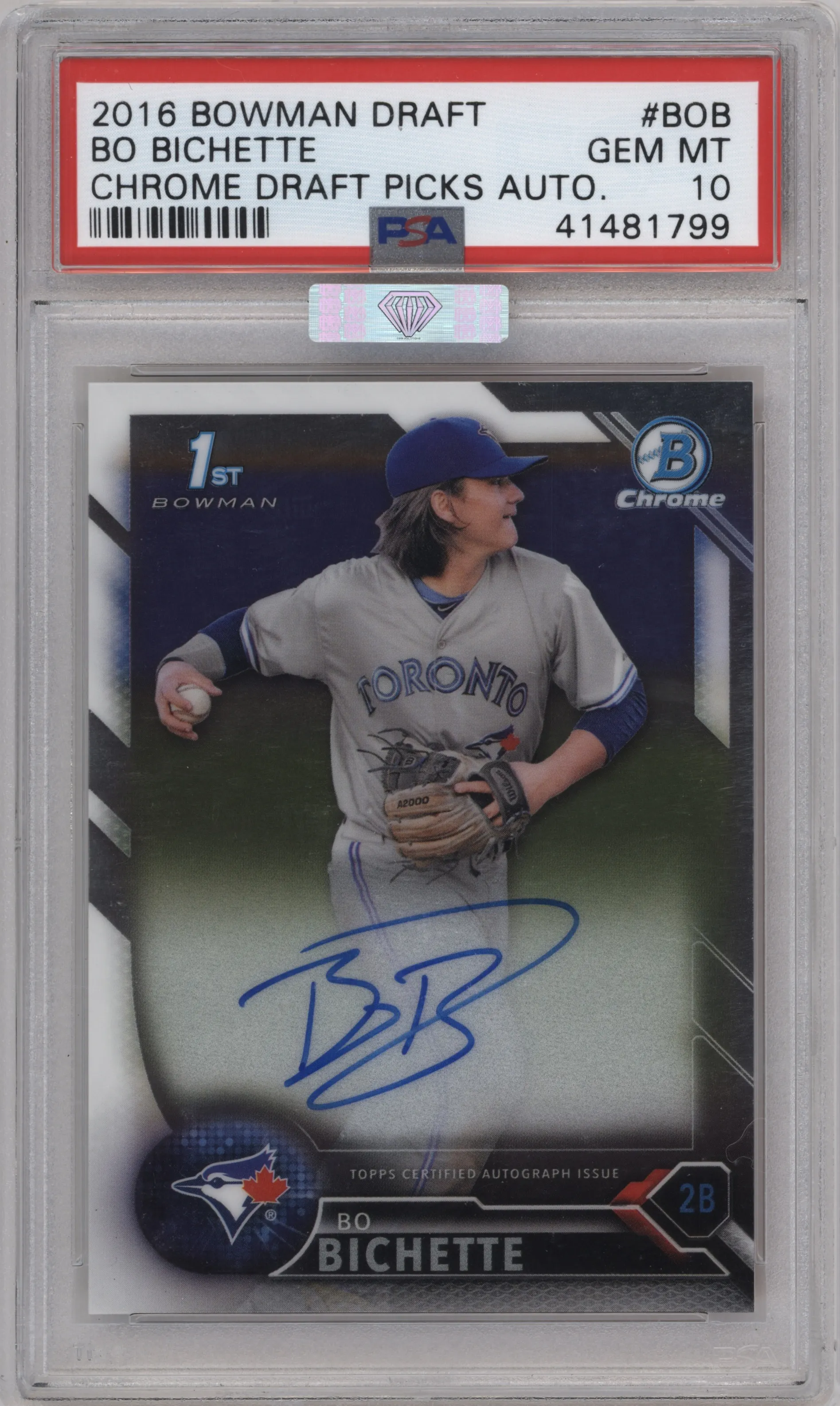 2016 Bowman Draft Chr.Auto Bo Bichette PSA 10