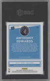 Anthony Edwards from the 2020-21 Panini Donruss Optic set featuring a Holo parallel graded by SGC and given an overall grade of 9.5.