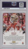 Brock Purdy from the 2022 Panini Donruss Optic set graded by PSA and given an overall grade of 10.