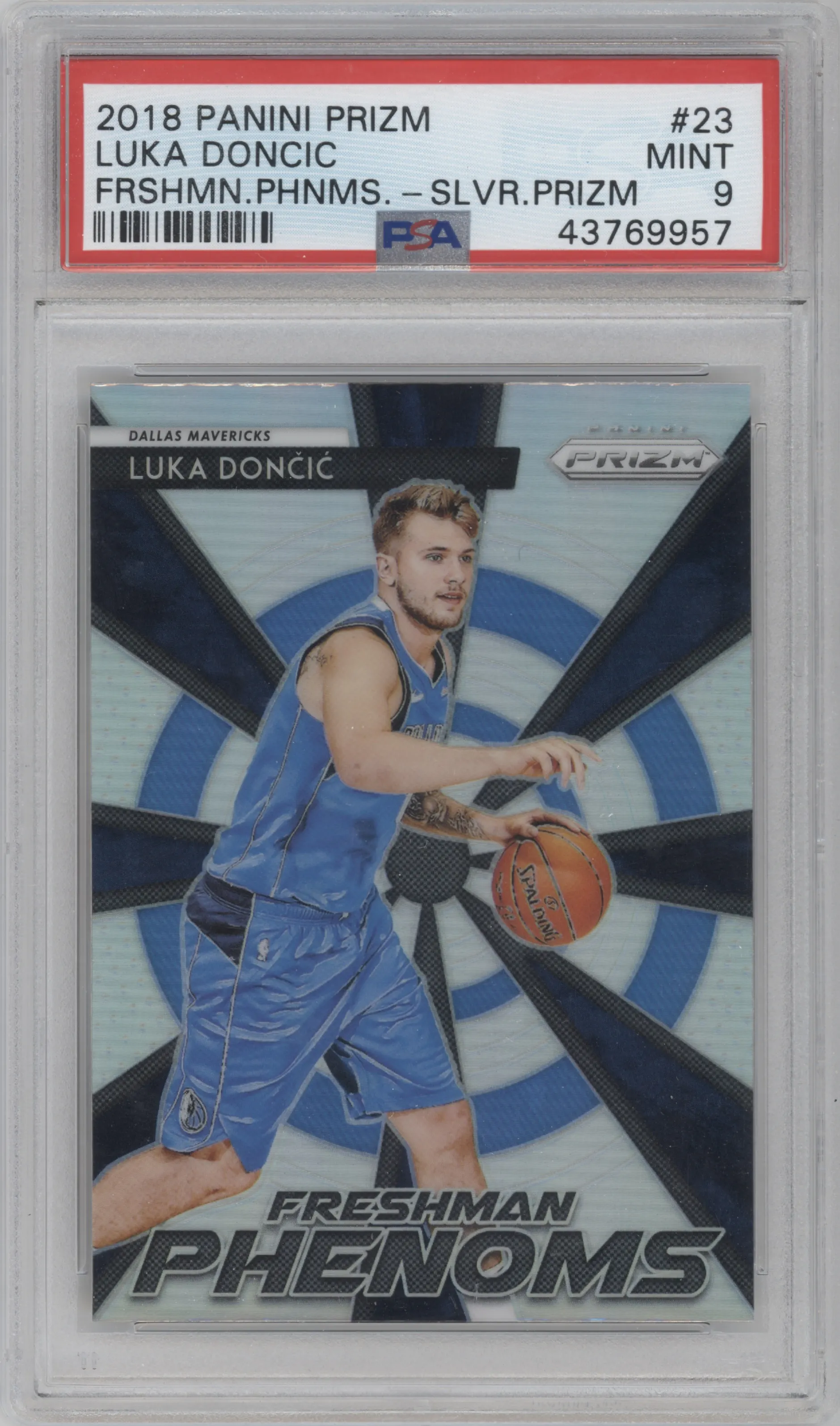 2018 Panini Prizm Frshmn.Phenoms Luka Doncic Silver Prizm #23 PSA 9