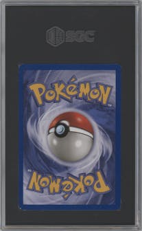 Mewtwo from the 2000 Pokemon set featuring a Nintendo Power Magazine parallel graded by SGC and given an overall grade of 8.5.