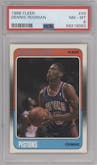 Dennis Rodman from the 1988-89 Fleer set graded by PSA and given an overall grade of 8.