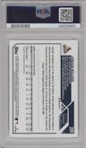 Jordan Walker from the 2023 Topps Chrome set featuring a Prism Refractor parallel graded by PSA and given an overall grade of 10.