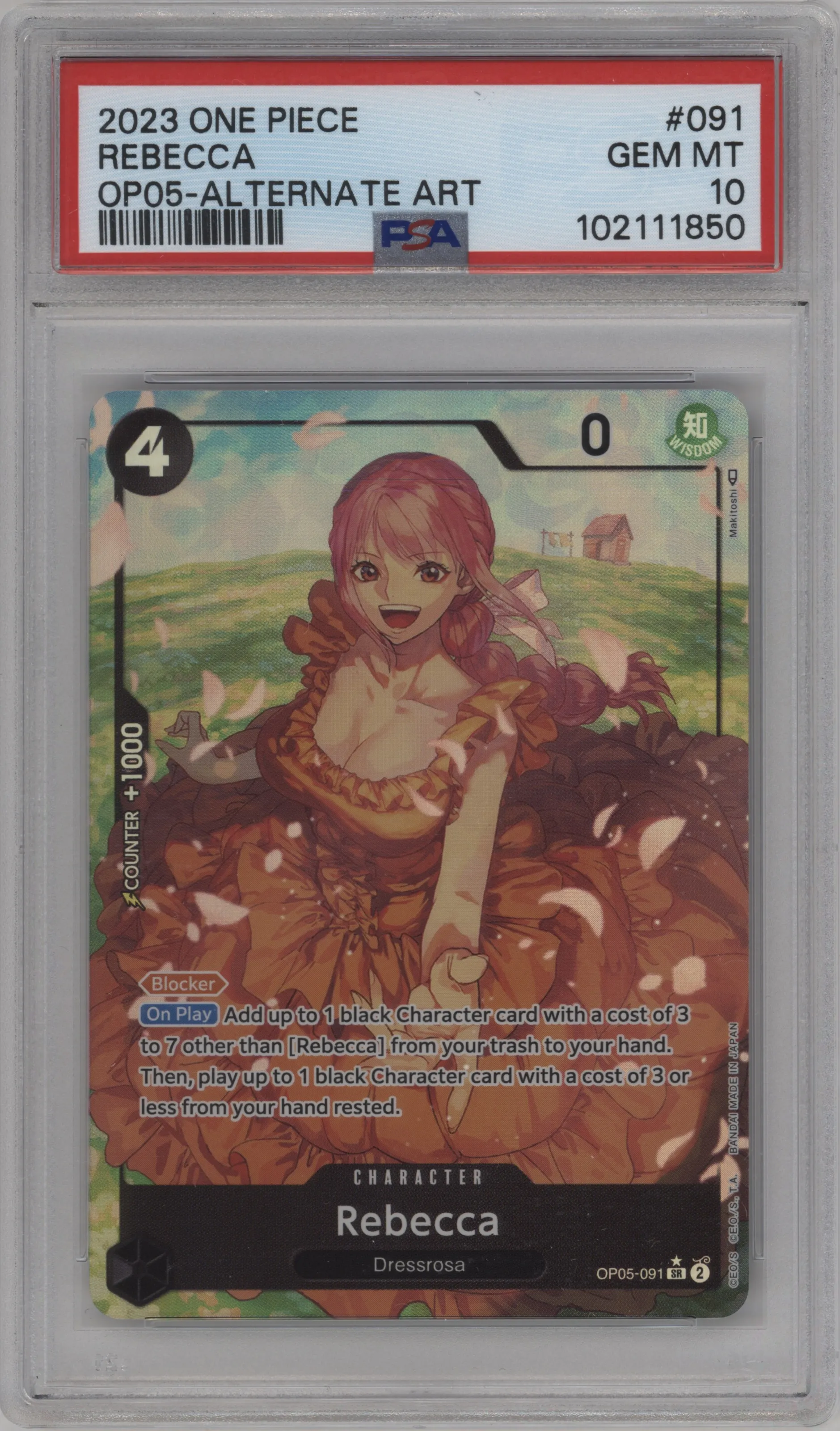 2023 One Piece Awakening of the New Era Rebecca Alternate Art PSA 10