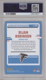 Bijan Robinson from the 2023 Panini Donruss set graded by PSA and given an overall grade of 10.