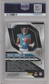 Brian Thomas Jr. from the 2024 Panini Prizm set graded by PSA and given an overall grade of 10.
