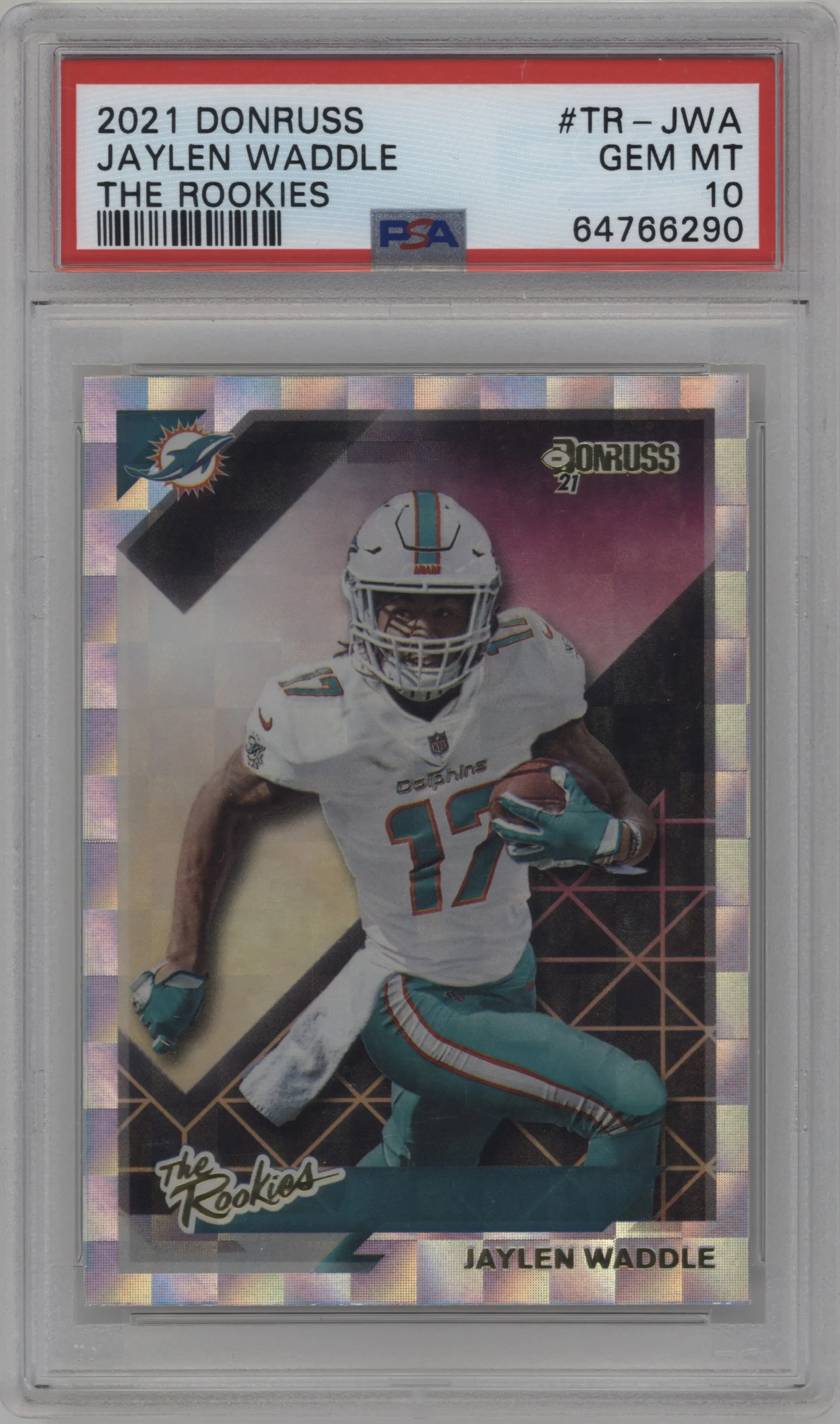 2021 Panini Donruss The Rookies Jaylen Waddle #TR-JWA PSA 10