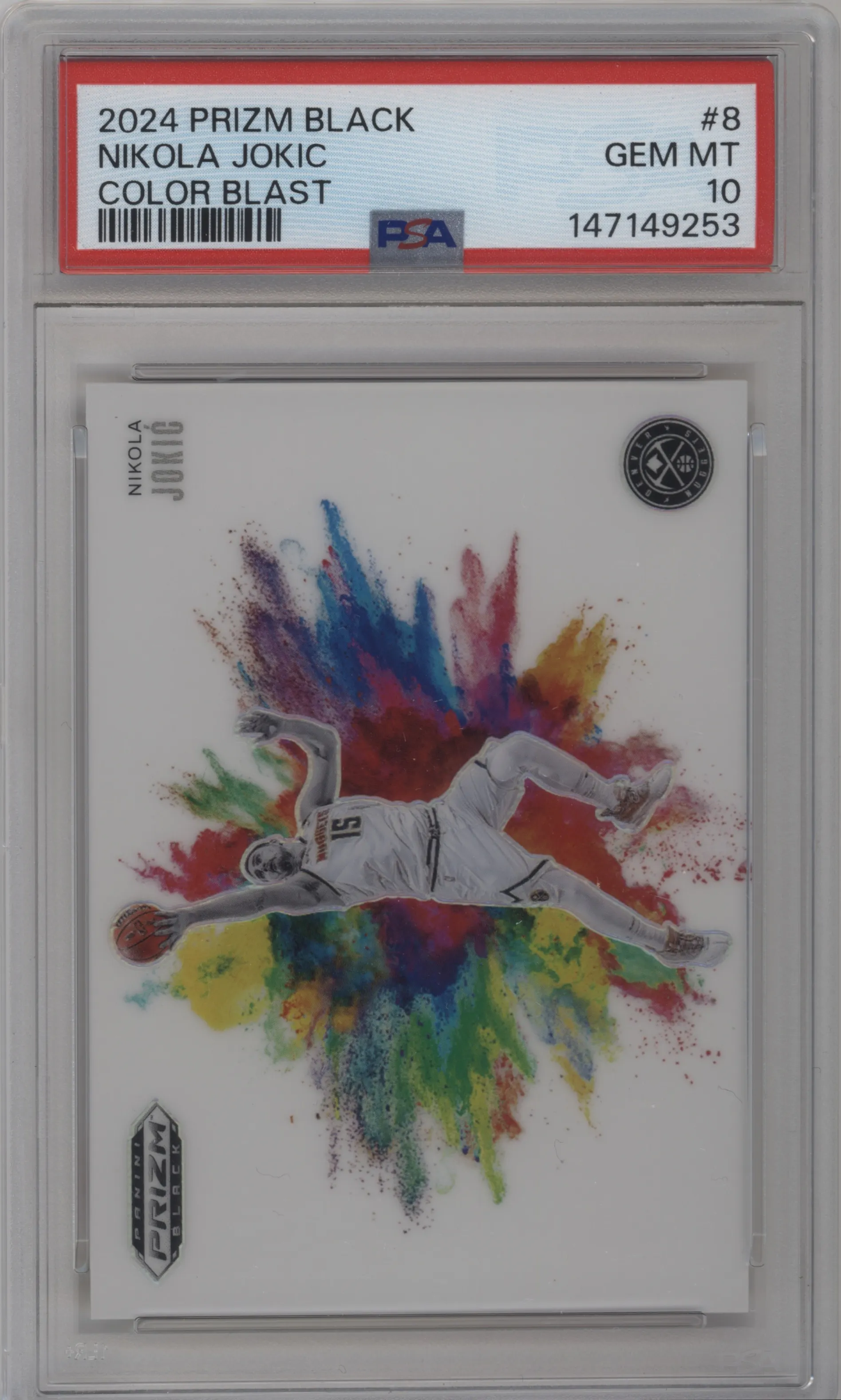2024 Panini Prizm Black Color Blast Nikola Jokic PSA 10