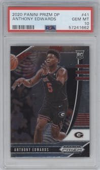 Anthony Edwards from the 2020-21 Panini Prizm Draft Picks set graded by PSA and given an overall grade of 10.