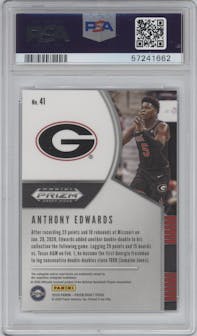 Anthony Edwards from the 2020-21 Panini Prizm Draft Picks set graded by PSA and given an overall grade of 10.