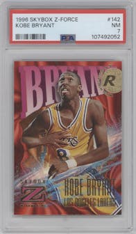 Kobe Bryant from the 1996-97 Skybox Z-Force set graded by PSA and given an overall grade of 7.