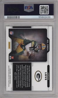 Jordan Love from the 2020 Panini Obsidian set graded by PSA and given an overall grade of 9.