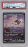 Charizard ex from the 2023 Pokemon SV set graded by PSA and given an overall grade of 10.