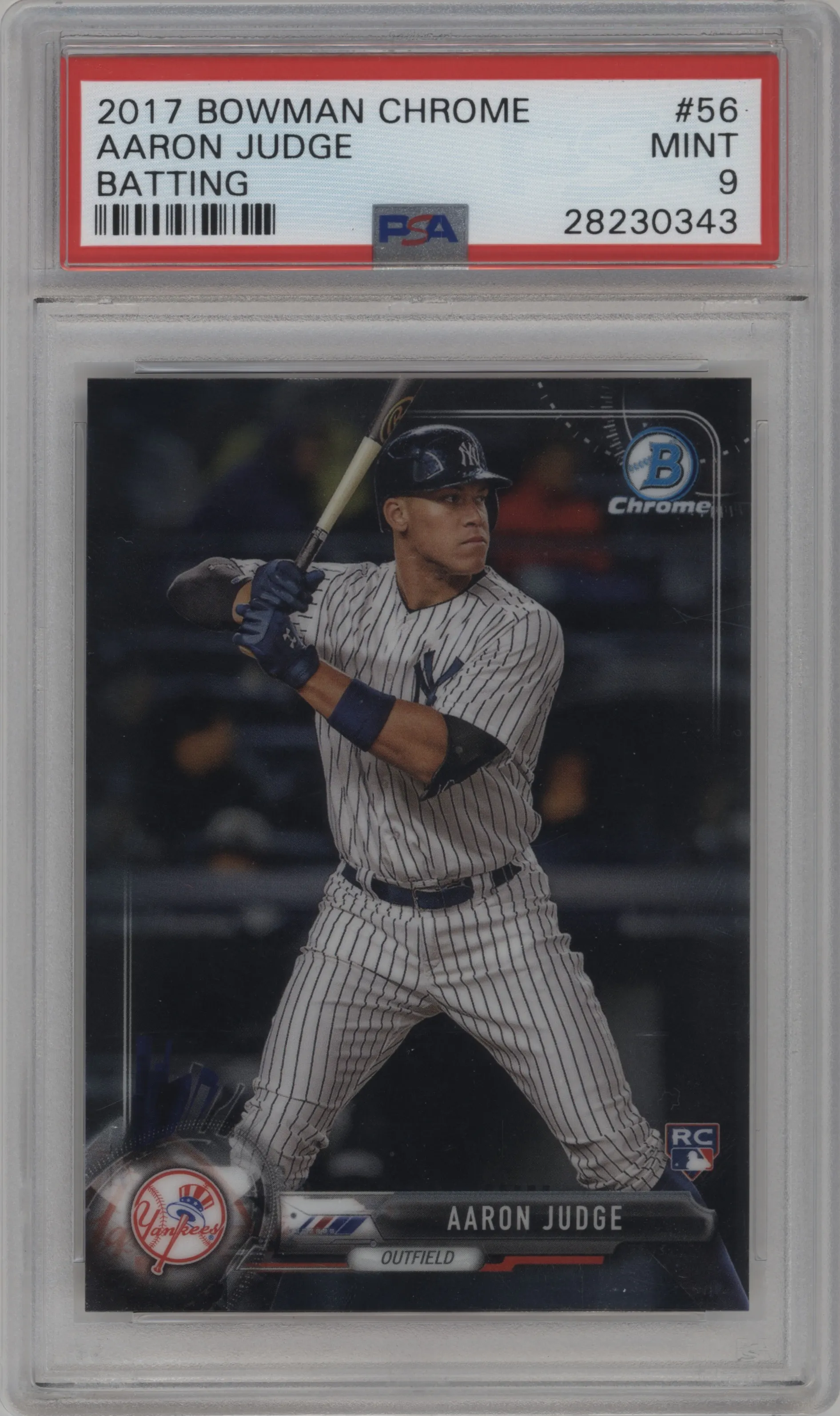 2017 Bowman Chrome Aaron Judge PSA 9