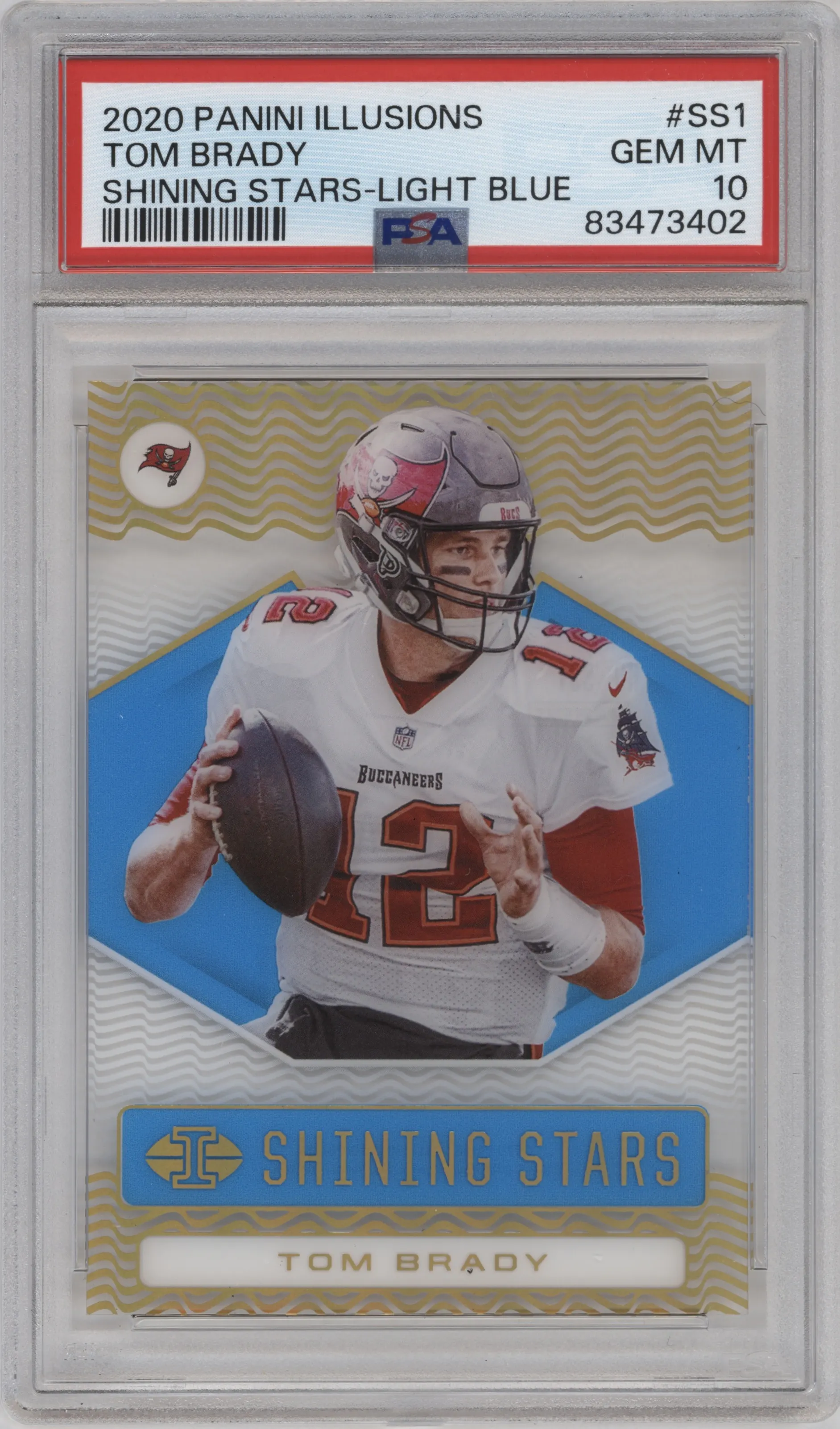 2020 Panini Illusions Shining Stars Tom Brady Light Blue #SS1 PSA 10