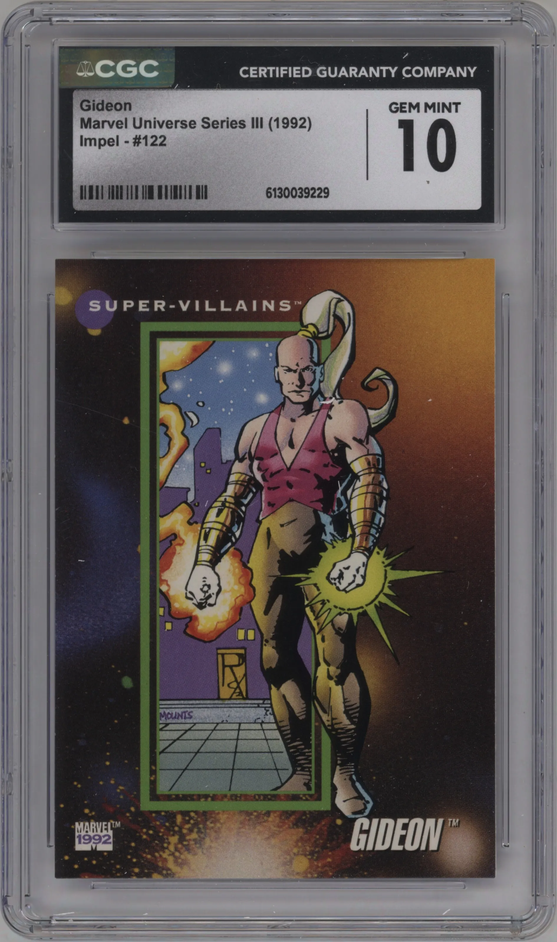 1992 Impel Marvel Universe Series 3 Gideon #122 CGC 10