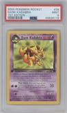 Dark Kadabra from the 2000 Pokemon set graded by PSA and given an overall grade of 9.