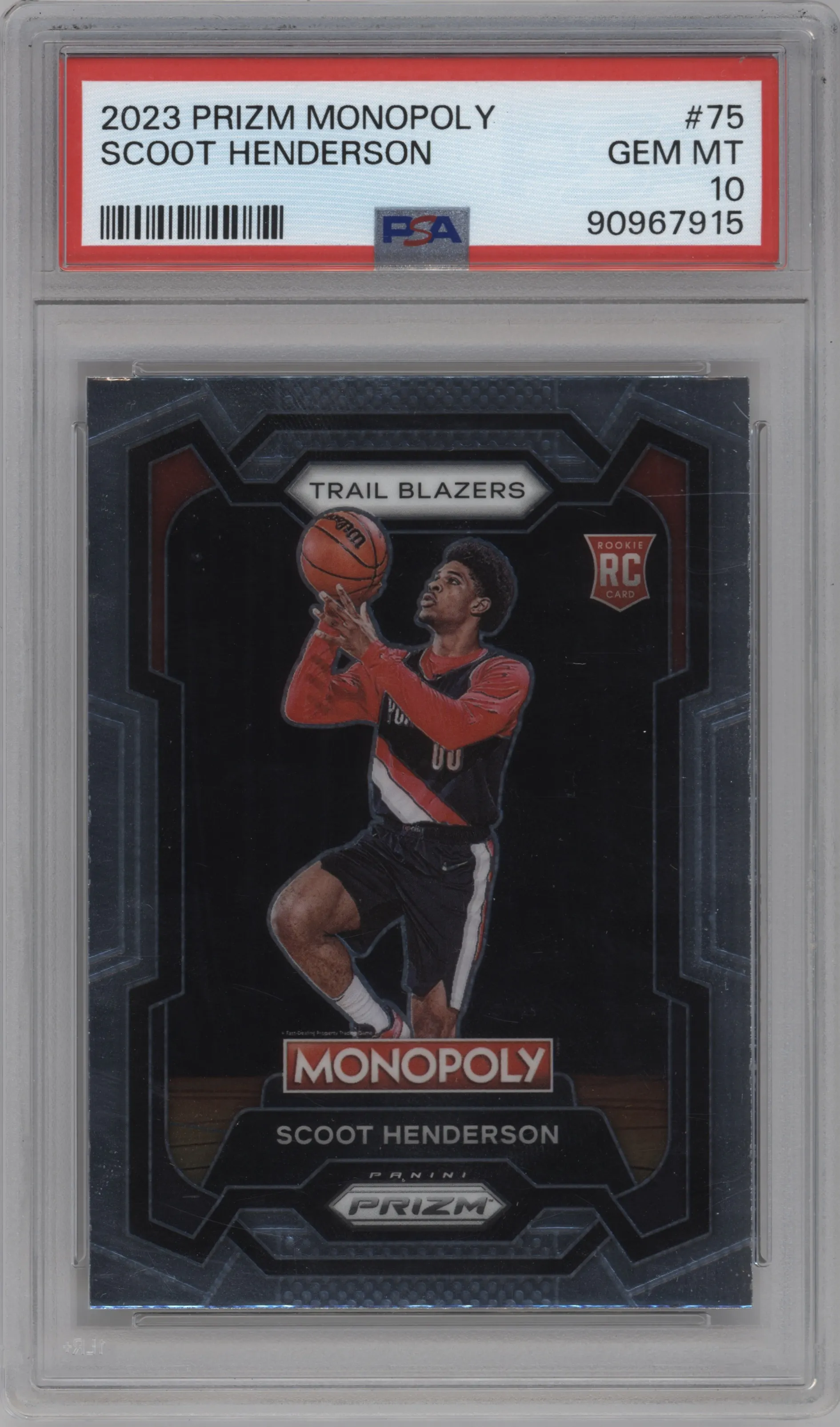2023 Panini Prizm Monopoly Scoot Henderson PSA 10