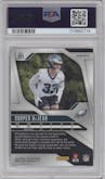 Cooper DeJean from the 2024 Panini Prizm set featuring a Silver Prizm parallel graded by PSA and given an overall grade of 10.