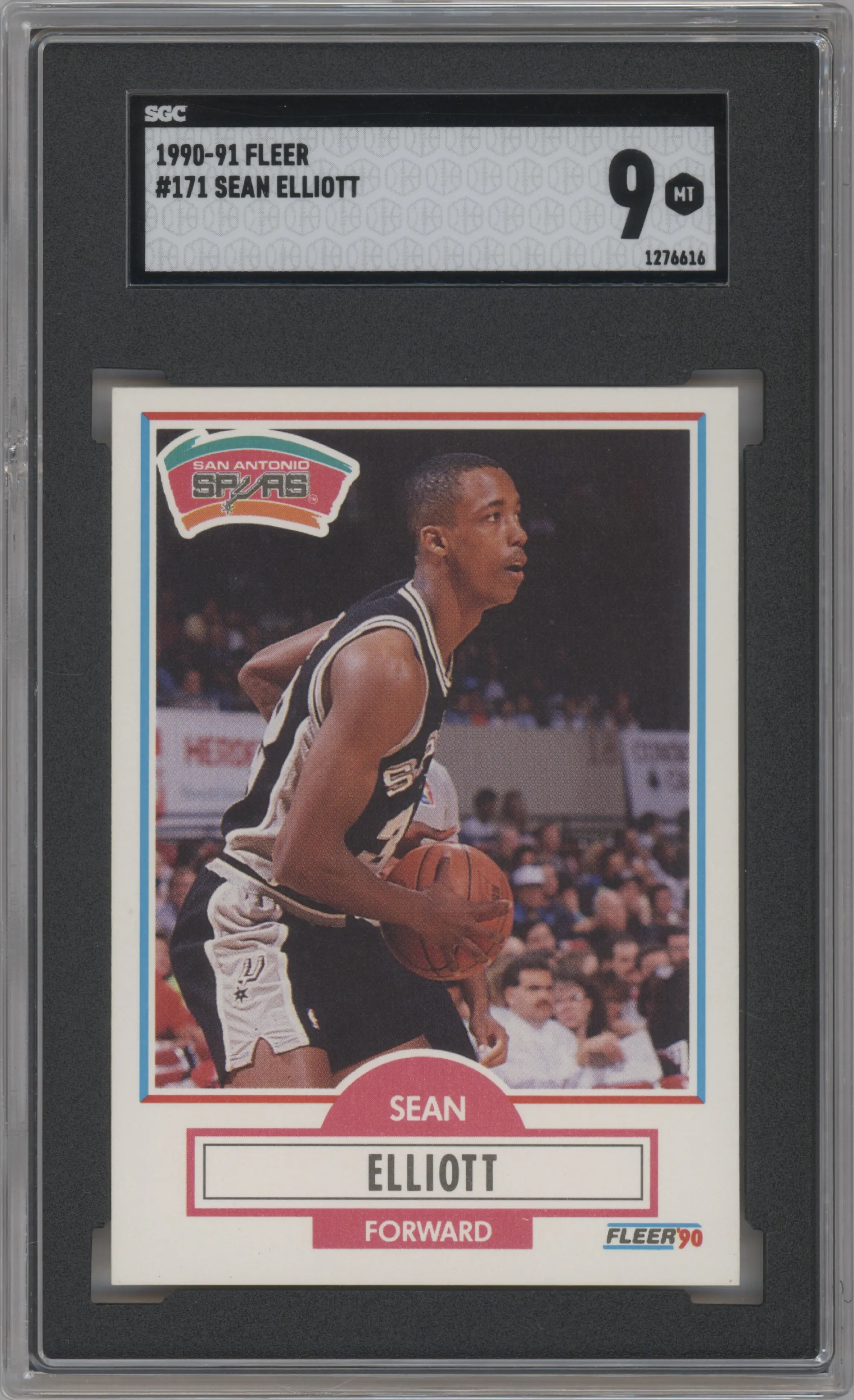 1990 Fleer Sean Elliott #171 SGC 9