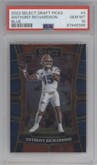 Anthony Richardson from the 2023 Panini Select Draft Picks set featuring a Blue Prizm parallel graded by PSA and given an overall grade of 10.