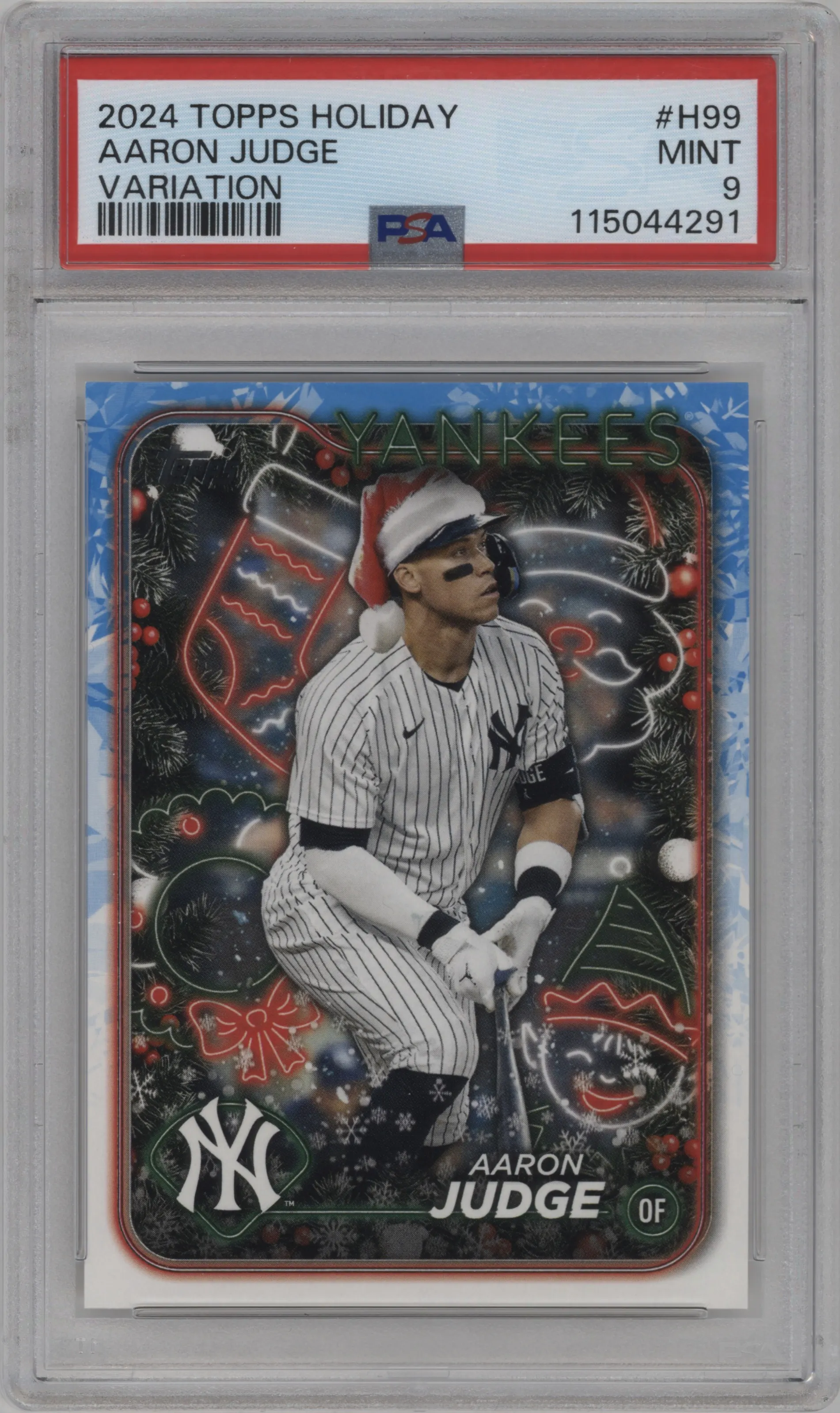 2024 Topps Holiday SP Aaron Judge PSA 9