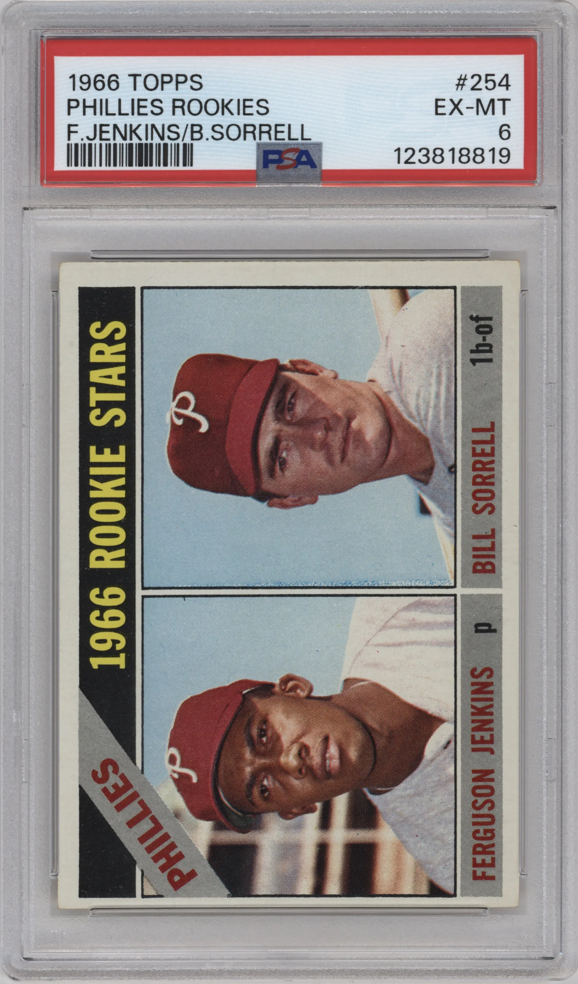 1966 Topps Ferguson Jenkins/Bill Sorrell PSA 6