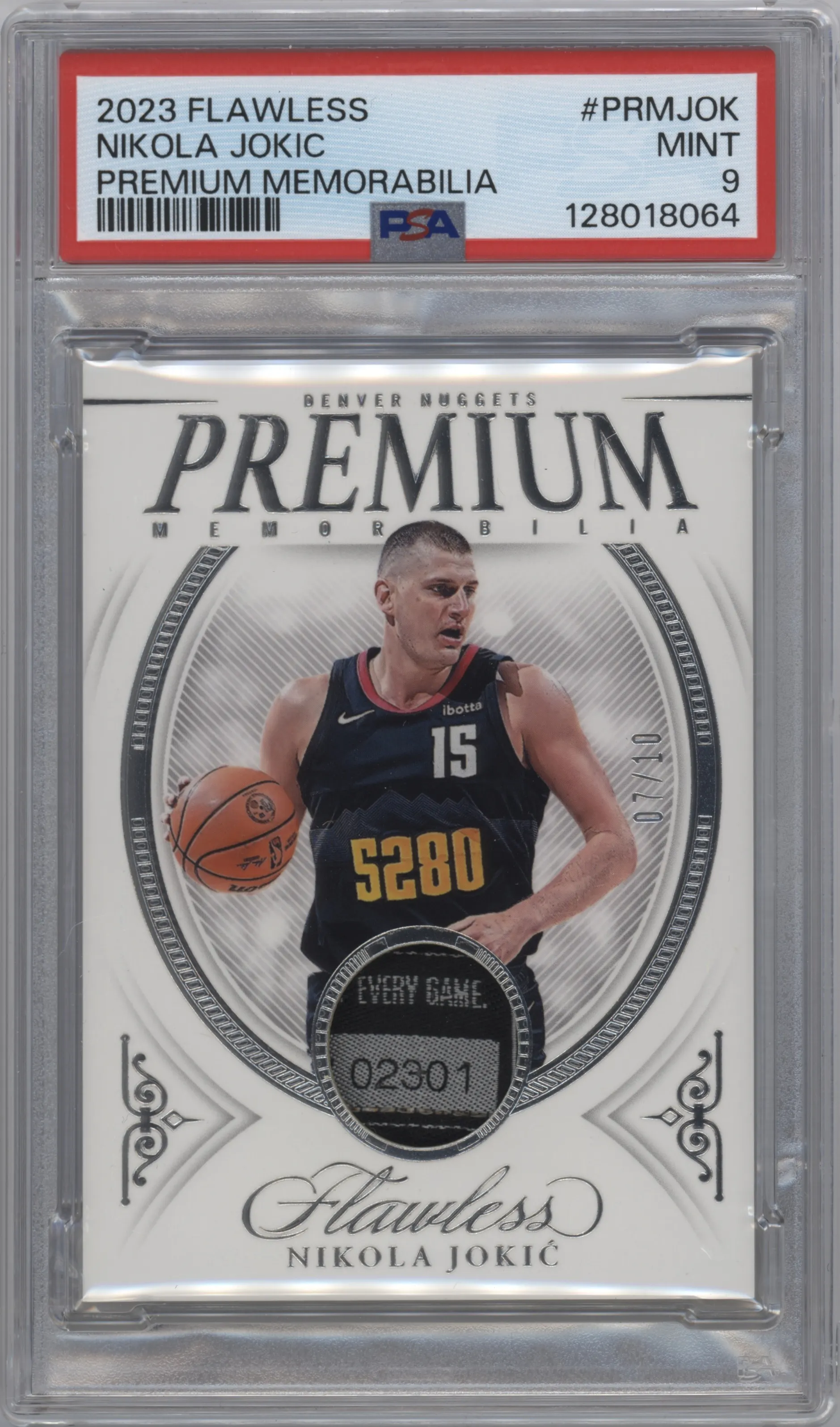 2023 Panini Flawless Premium Memorabilia Nikola Jokic PSA 9