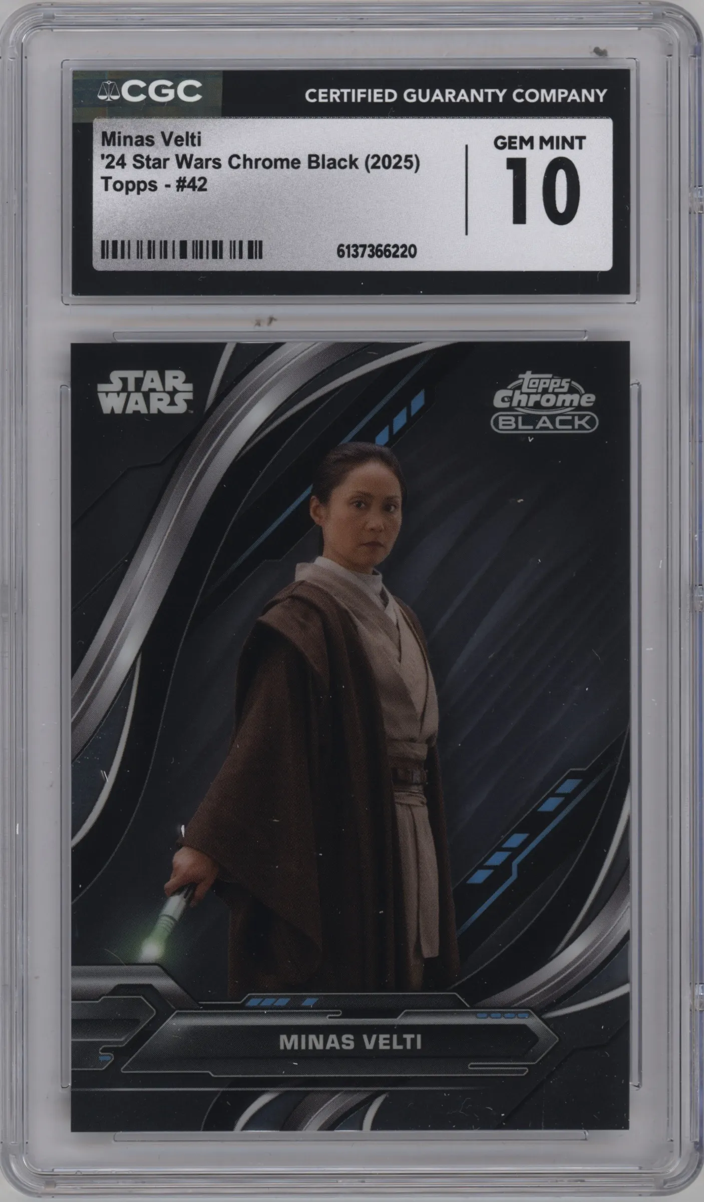 2024 Topps Chrome Black Star Wars Minas Velti CGC 10