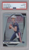 Drake Maye from the 2024 Panini Prizm set featuring a Silver Prizm parallel graded by PSA and given an overall grade of 10.