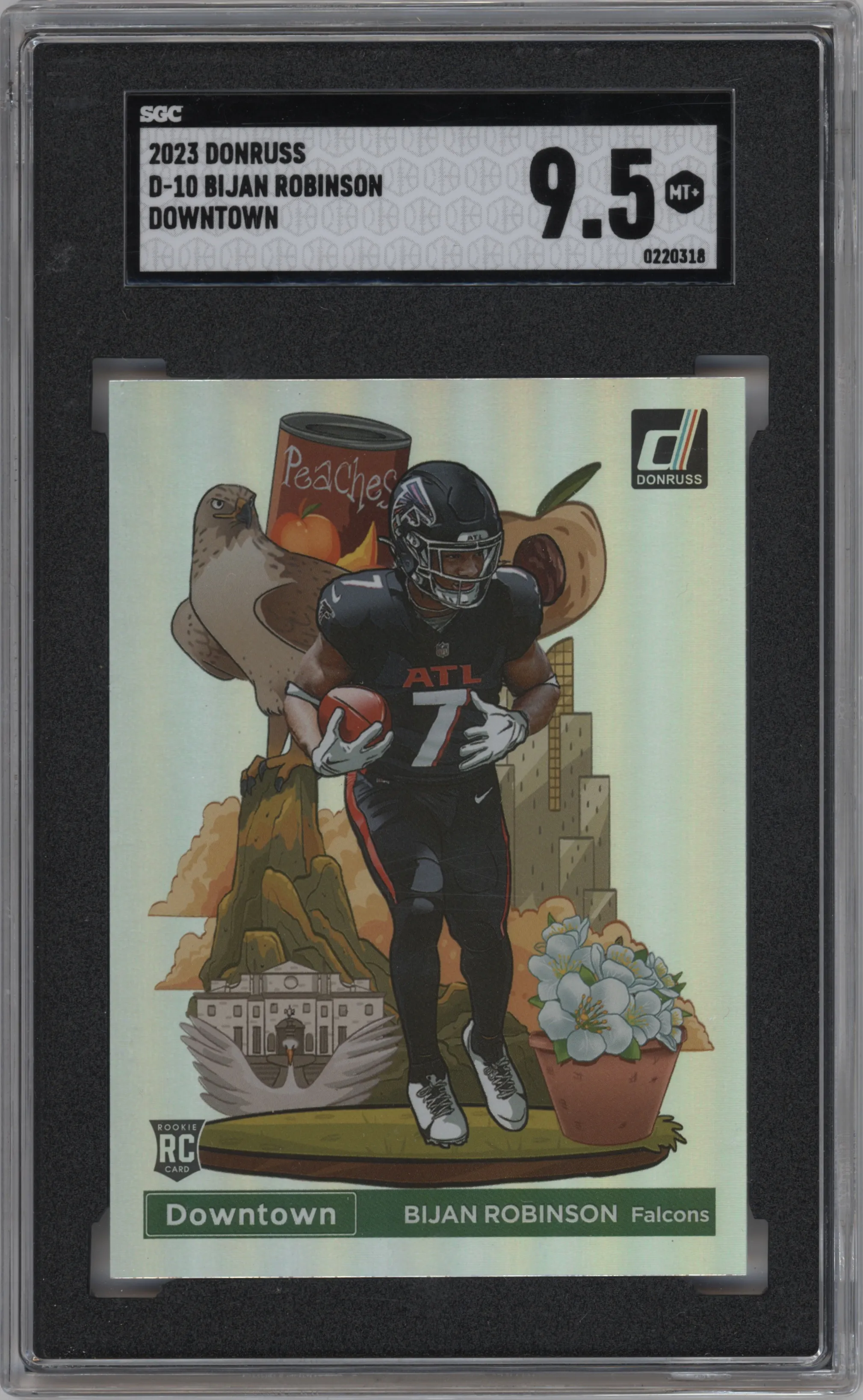 2023 Panini Donruss Downtown Bijan Robinson #D-10 SGC 9.5