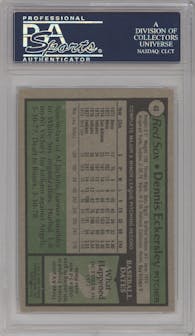 Dennis Eckersley from the 1979 Topps set graded by PSA and given an overall grade of 8.