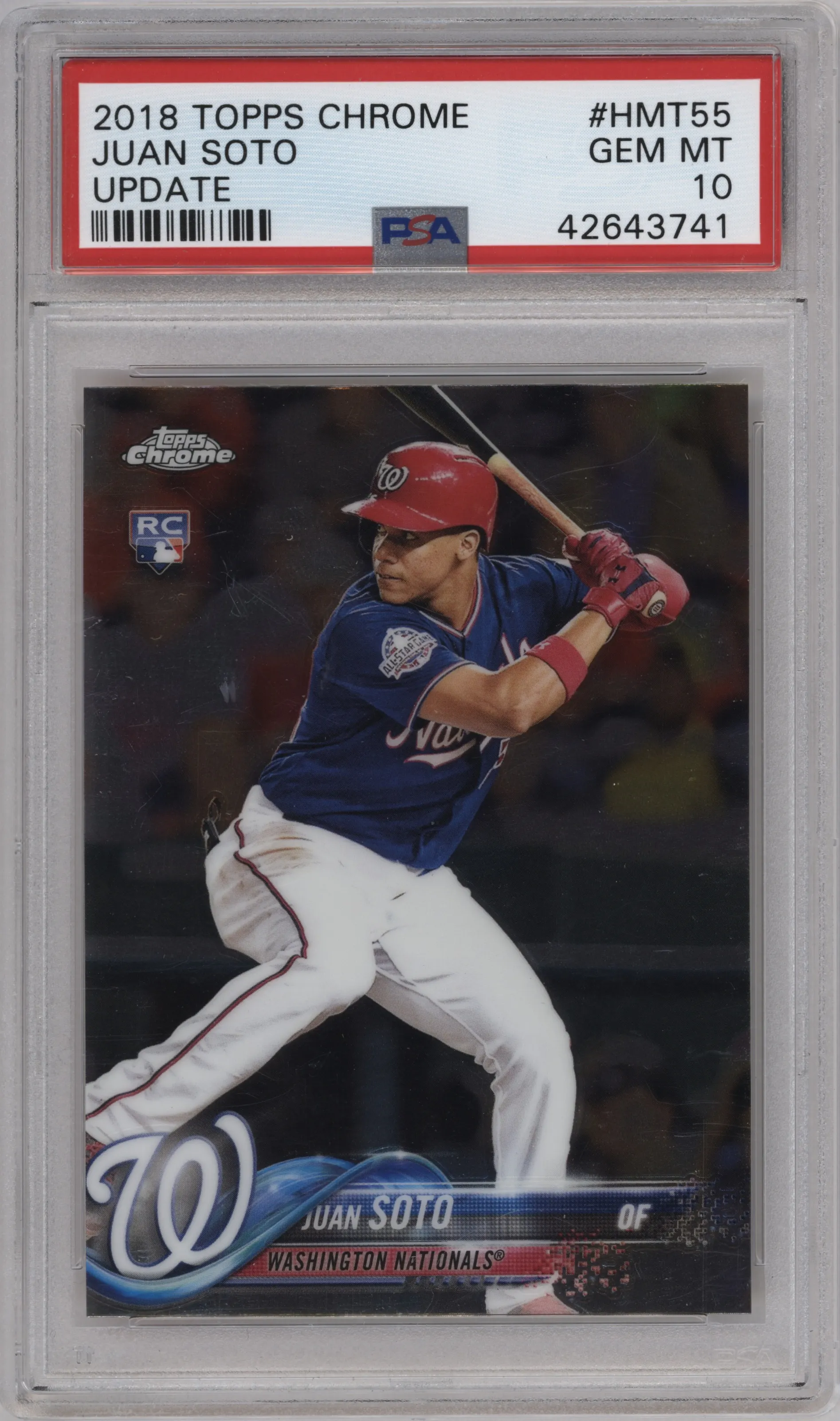 2018 Topps Chrome Update Juan Soto PSA 10