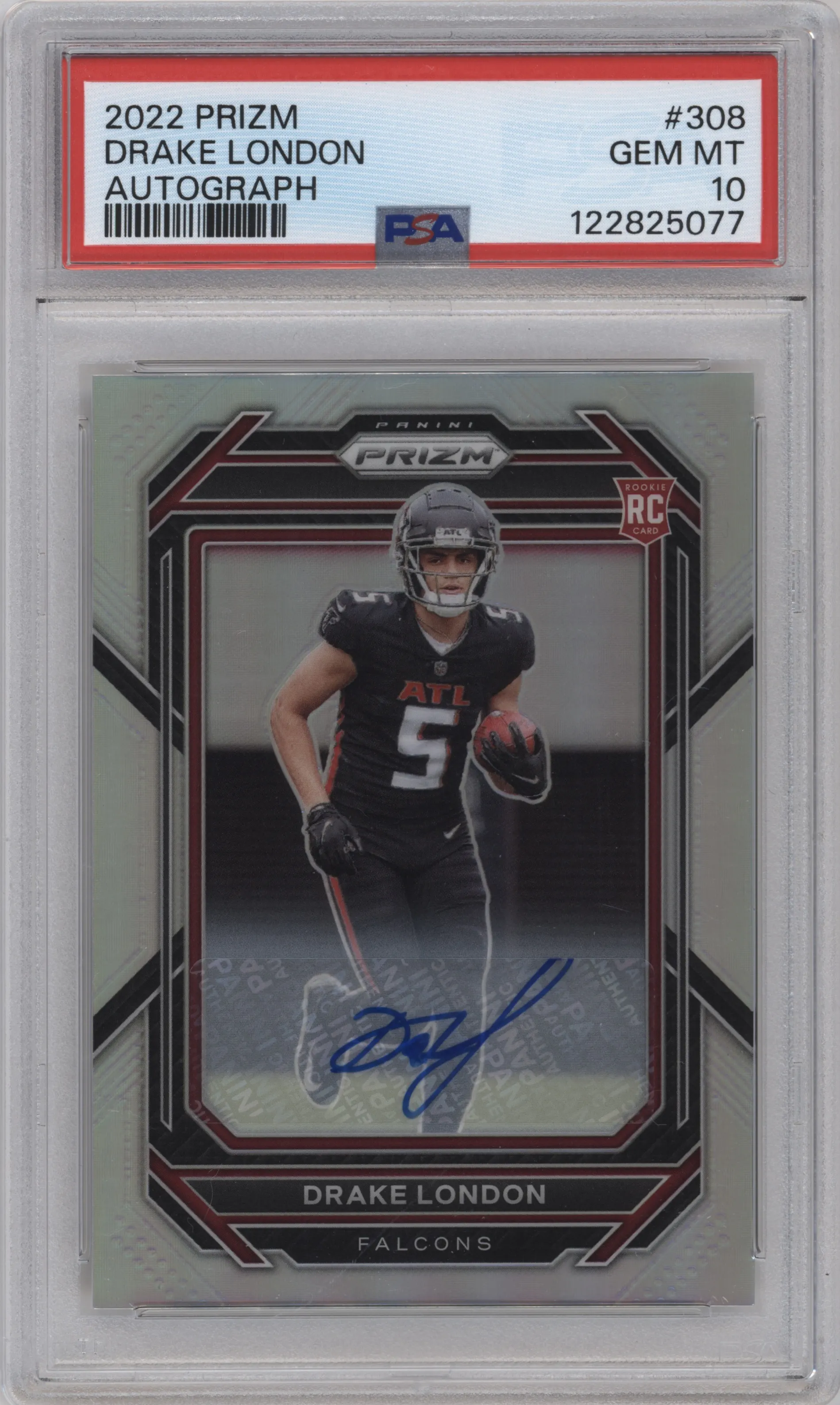 2022 Panini Prizm Rke.Auto Drake London PSA 10