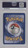 Dragonite from the 1999 Pokemon set graded by PSA and given an overall grade of 9.