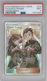 Coach Trainer from the 2019 Pokemon S&M  set graded by PSA and given an overall grade of 9.