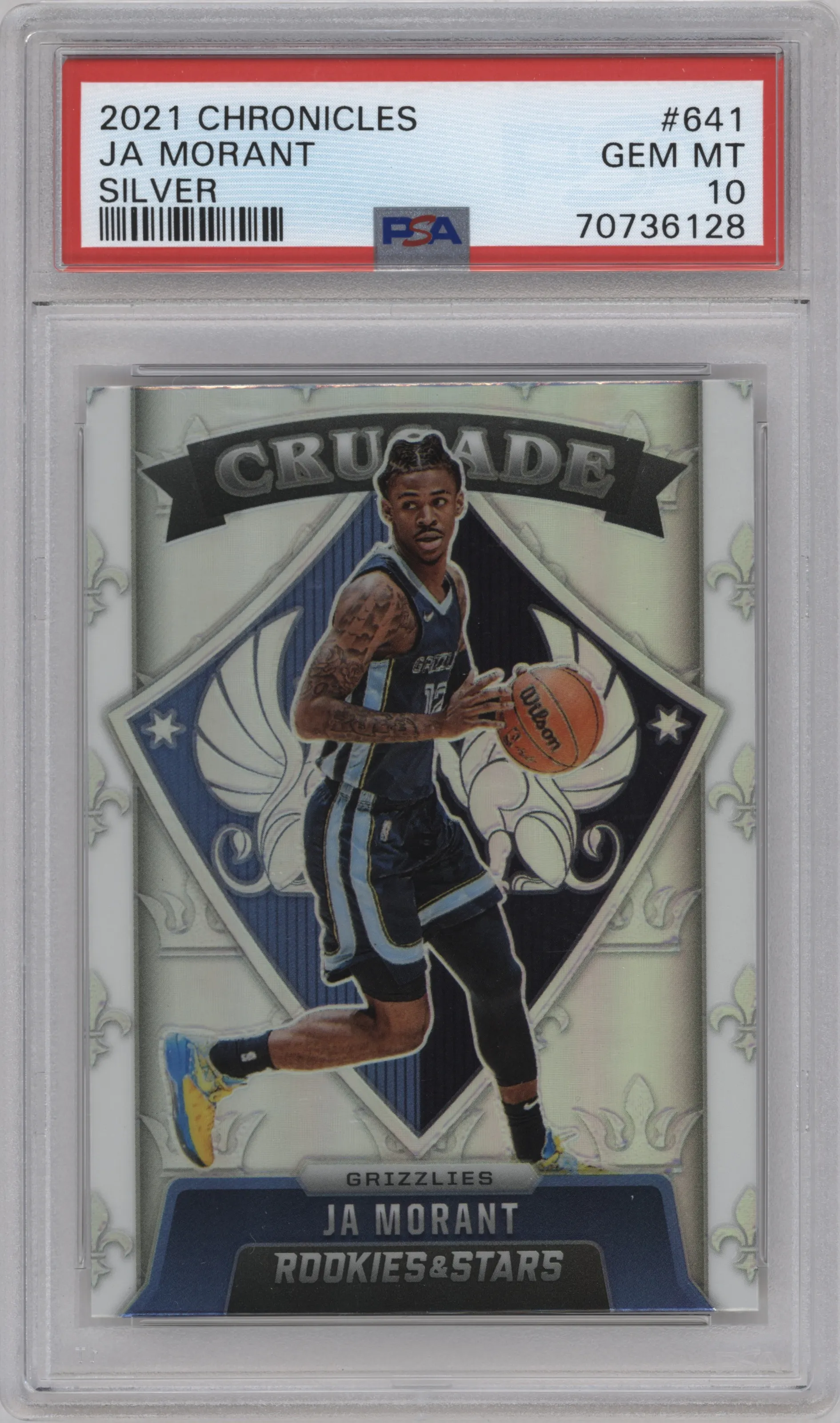 2021 Panini Chronicles Crusade Ja Morant Silver #641 PSA 10