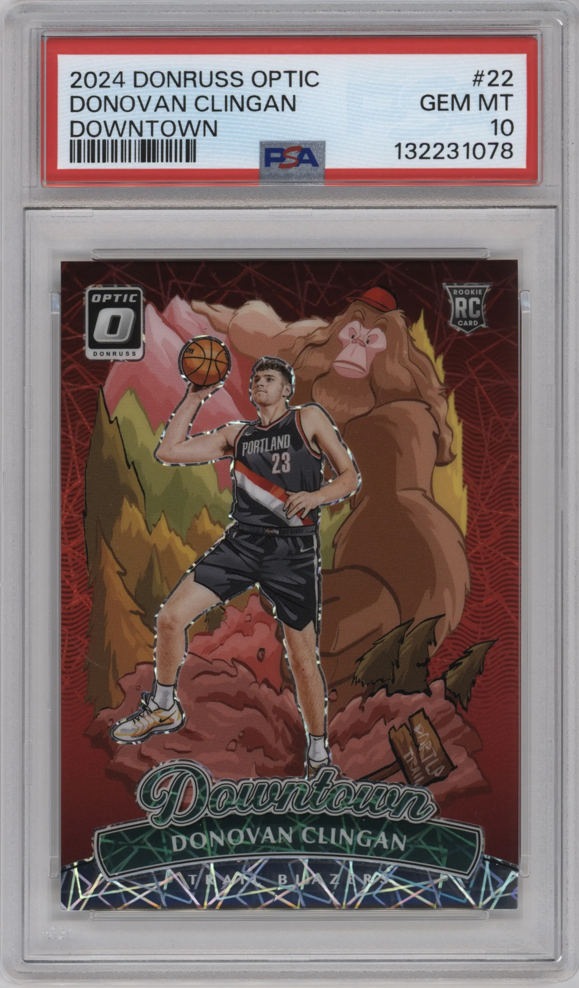2024 Donruss Optic Downtown Donovan Clingan PSA 10
