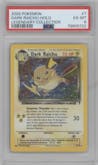 Dark Raichu from the 2002 Pokemon  set graded by PSA and given an overall grade of 6.