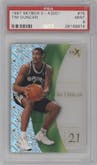 Tim Duncan from the 1997-98 Skybox E-X 2001 set graded by PSA and given an overall grade of 9.