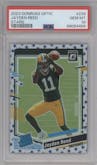Jayden Reed from the 2023 Donruss Optic set featuring a Stars parallel graded by PSA and given an overall grade of 10.