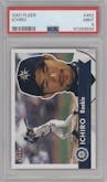 Ichiro from the 2001 Fleer Tradition set graded by PSA and given an overall grade of 9.
