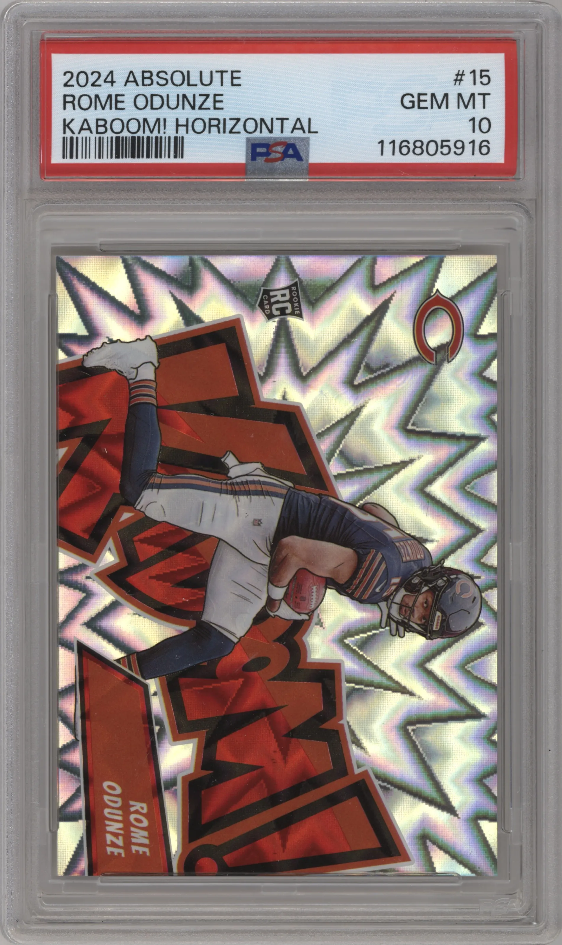 2024 Panini Absolute Kaboom Horizontal Rome Odunze PSA 10