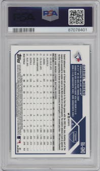 Gabriel Moreno from the 2023 Topps Chrome set featuring a Aqua Wave Refractor parallel graded by PSA and given an overall grade of 10.
