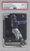 Jackson Chourio from the 2022 Bowman set graded by PSA and given an overall grade of 10.