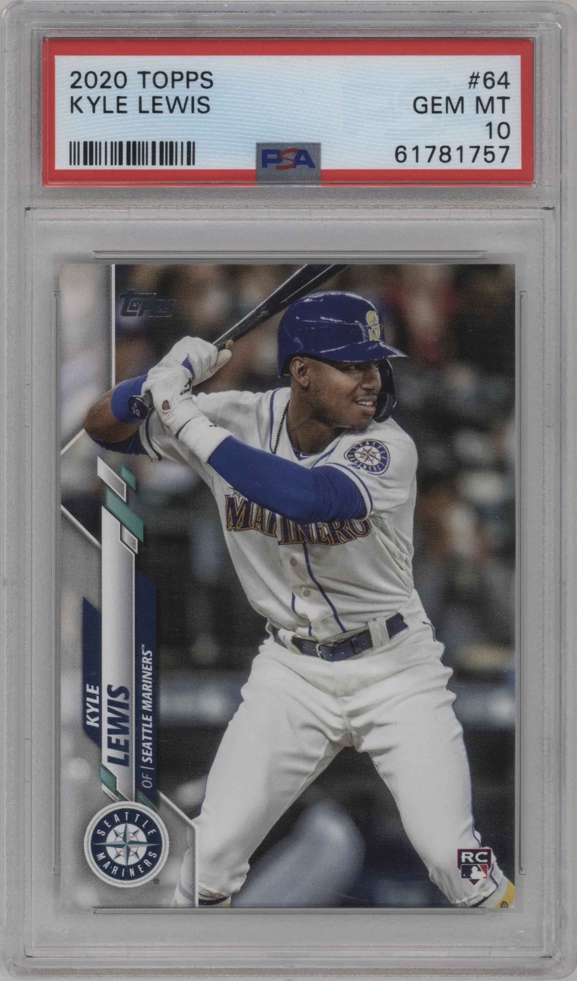 2020 Topps Series 1 Kyle Lewis PSA 10